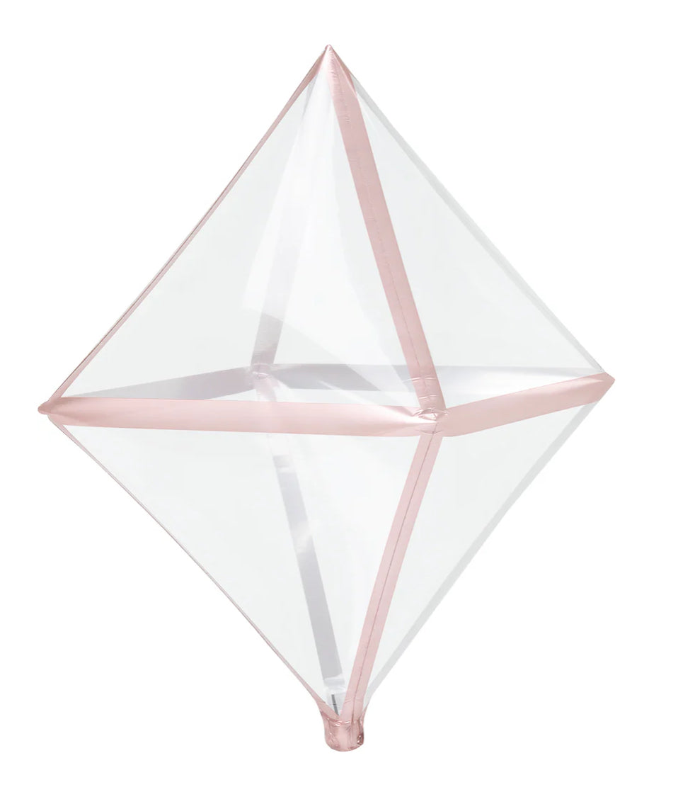 Anagram 25" Clear Anglez-Rose Gold Trim (FLAT)